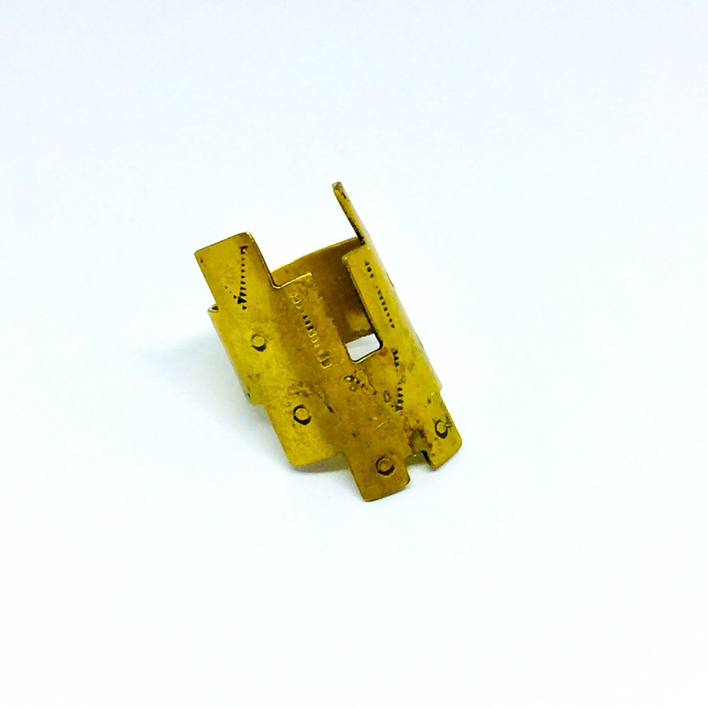 Lasercut Brass Art Deco Ring